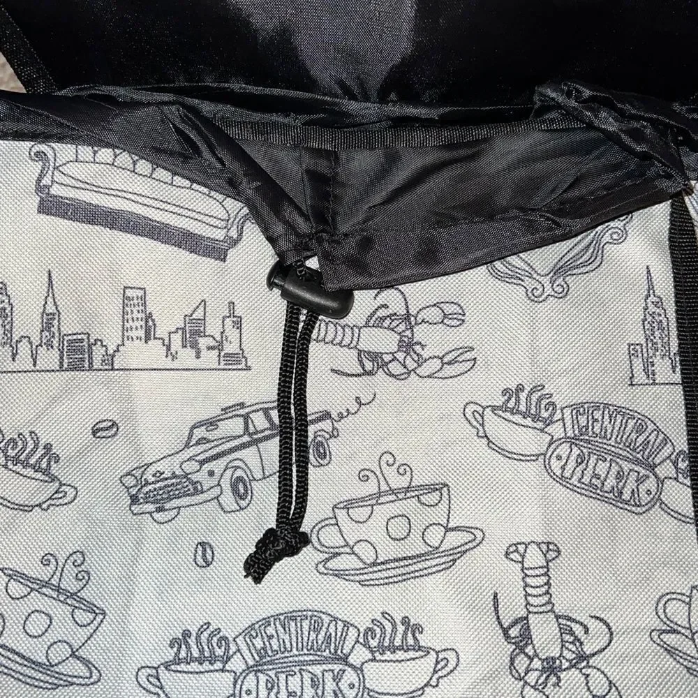 CultureFly Friends TV Show Official Gray Foldable Backpack New